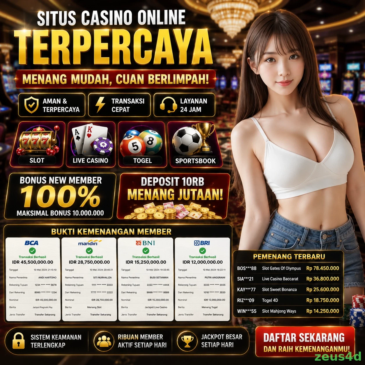 Cara Mendaftar dan Verifikasi Akun di zeus4d